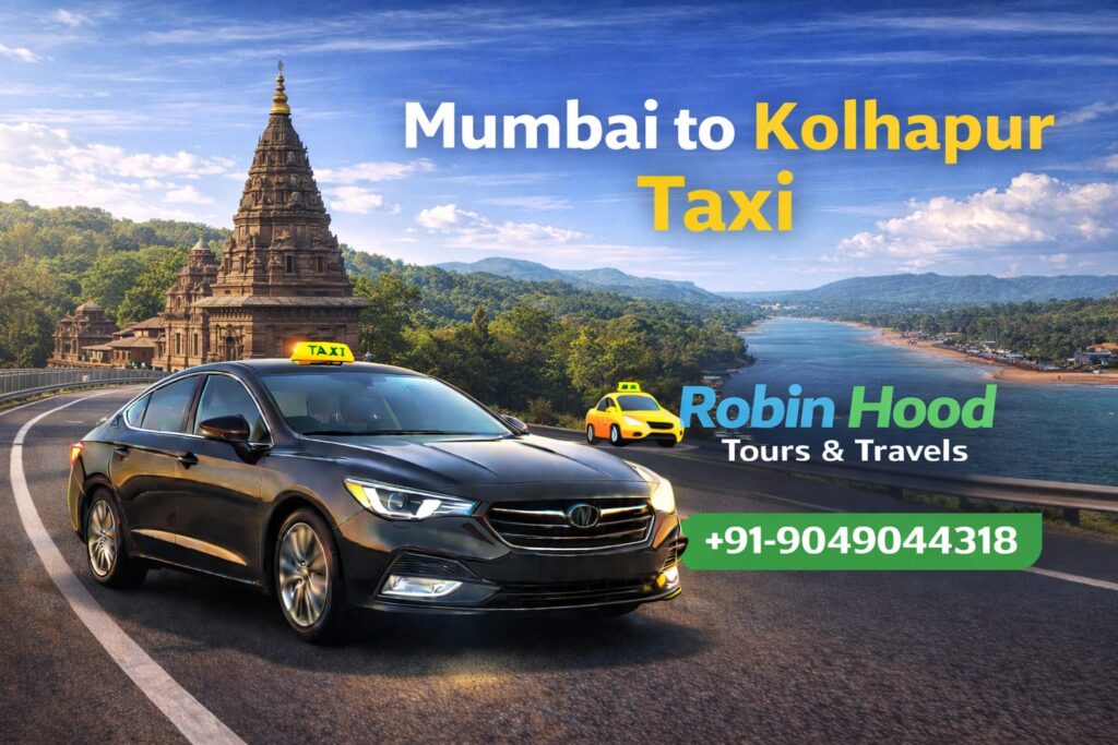 Mumbai to Kolhapur taxi service with clean cars and professional drivers